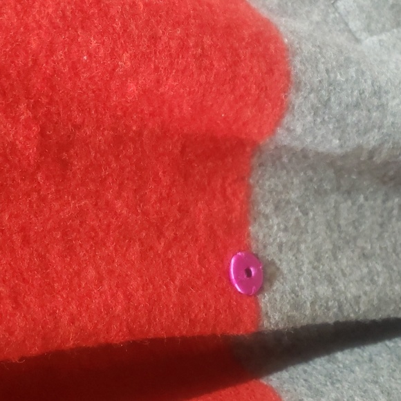 NWOT Max Studio wool blend gray pink red coat long jacket 1X - Picture 13 of 14